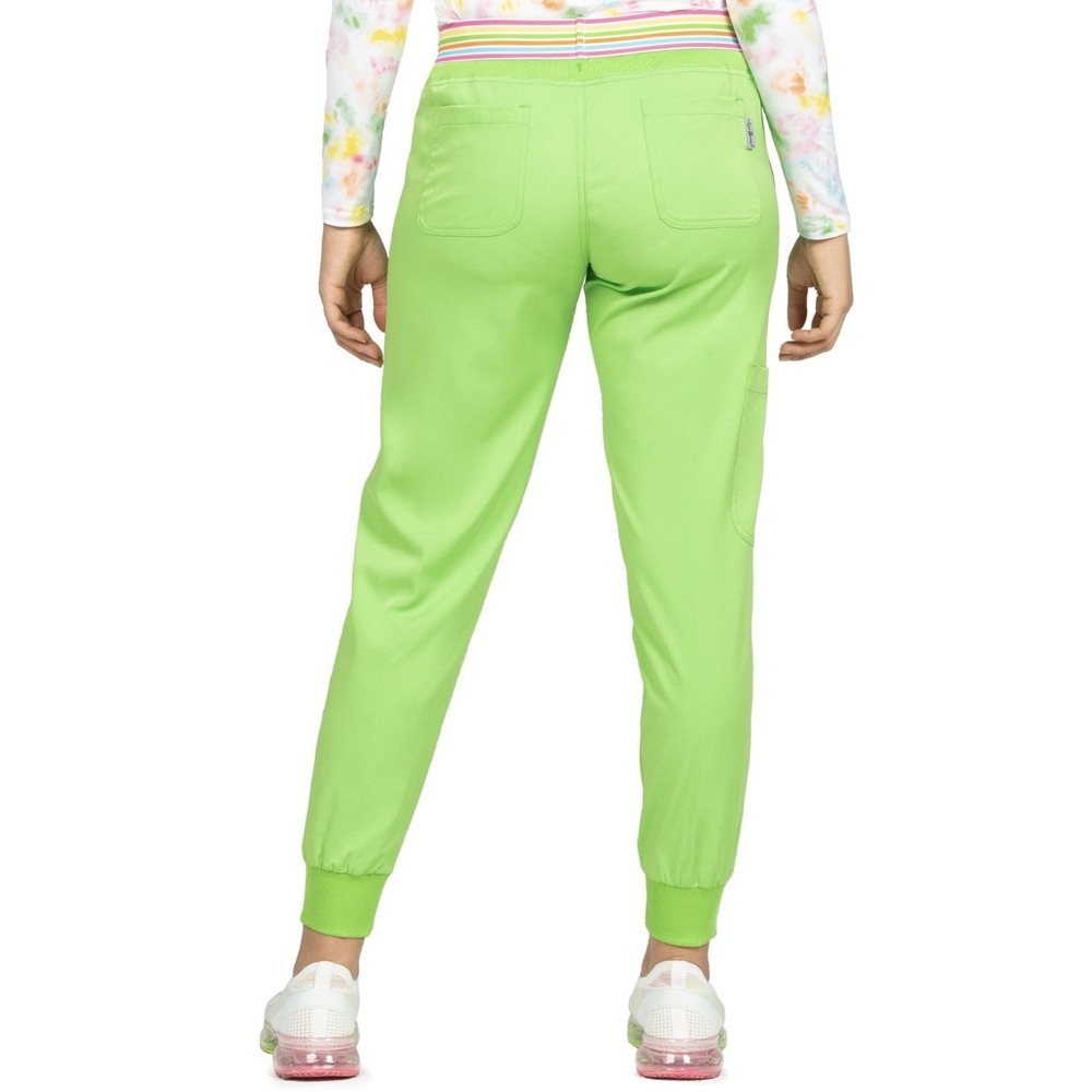 Ava Therese women's Lizzie Joggers Bright Green scrubs Pants Petite M